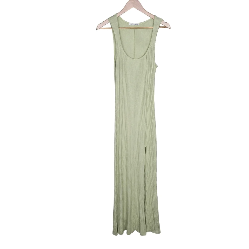 Reformation Bliss Maxi Ribbed Dress Limon Sleeveless Size Small